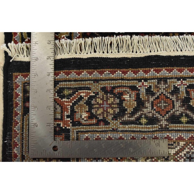 Tabriz Mahi Runner 2’8” X 14’3” Black Wool Traditional Hand-Knotted Rug For Sale - Image 13 of 13