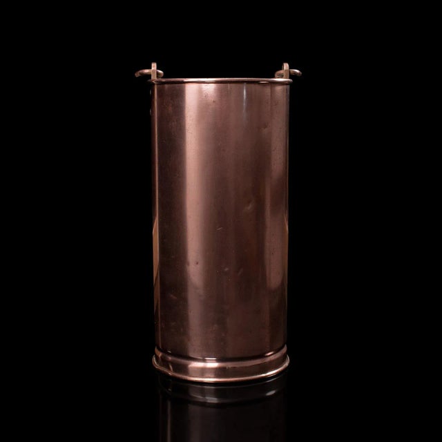 Victorian 1850s Pair of Antique Victorian English Copper Stick Stands For Sale - Image 3 of 10