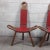 Wood Spanish Brutalist Chair in Wood & Red Leather, 1960s, Set of 2 For Sale - Image 7 of 18