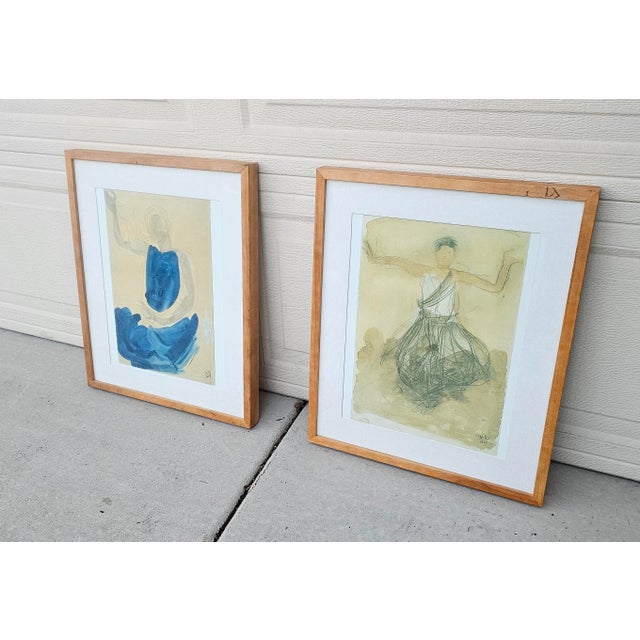 After Auguste Rodin “Danseuse Cambodgienne” Offset Lithographs, Pair, C. 1990s For Sale - Image 4 of 12