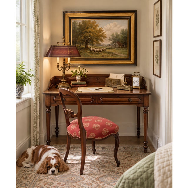 The Guest Bedroom — The Writing Desk. A place to write, work, or plan tomorrow. Early 19th-century English Georgian...