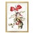 Red Bow II - Original High Fashion Couture Watercolor on Paper in Gold Frame by Carlos Gamez De Francisco For Sale