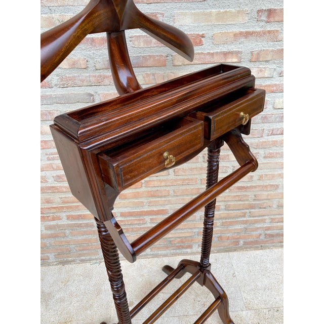 Mid-Century Gentlemens Valet with Two Drawers, 1950s For Sale - Image 12 of 18