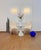 Glass Alabaster Blue Glass Discs Wall Sconces, 1990s, Set of 2 For Sale - Image 7 of 14