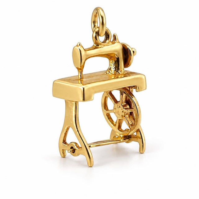 An authentic and charming vintage novelty keepsake crafted in solid 14k yellow gold. Realistically sculpted in miniature...