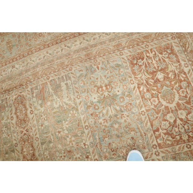 Antique Zabihi Collection Stunning Garden Design Persian Kerman Carpet - 12'5" x 15'10" For Sale In New York - Image 6 of 12