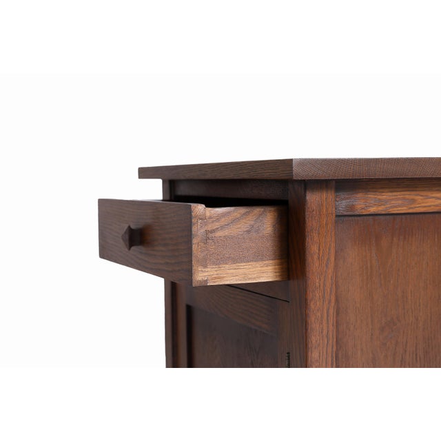 Mission 1 Door 1 Drawer Nightstand - Walnut Stain For Sale - Image 9 of 10