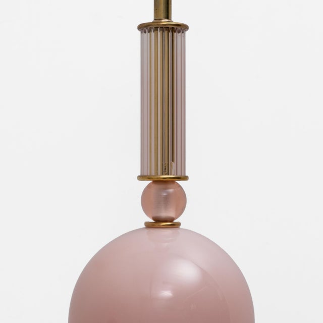 Geometric Murano Glass Table Lamps in Pink and Green in the style of Sottsass, 2000, Set of 2 For Sale - Image 6 of 9