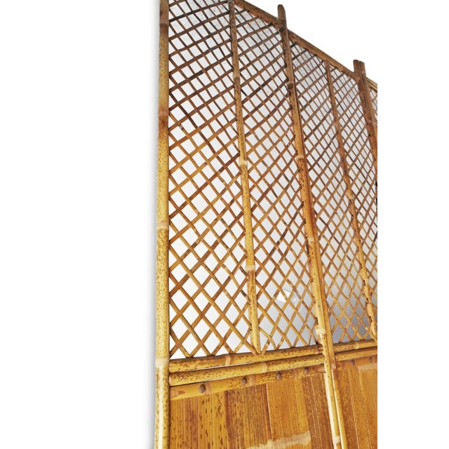 Set of six tall vintage bamboo screen panels. Beautiful hand crafted original pieces wonderful for many uses. Each panel...