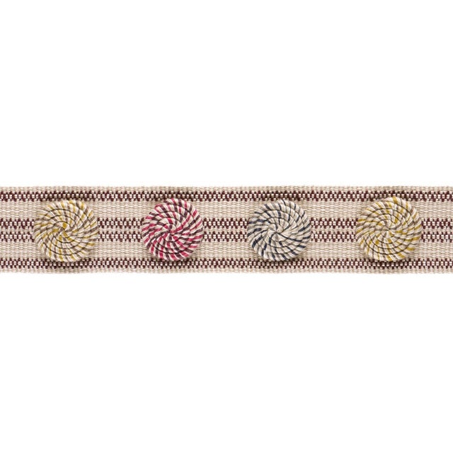 Sample - Schumacher The City'S Silent Lines Tape Trim In Lollipop For Sale