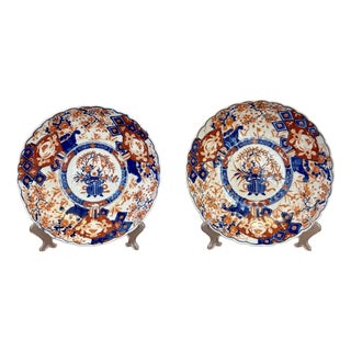 Antique Japanese Imari Plates, 1900, Set of 2 For Sale