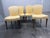 Elegant Set of 4 Vintage Yellow Upholstered Game/ Dining Chairs For Sale In Chicago - Image 6 of 15