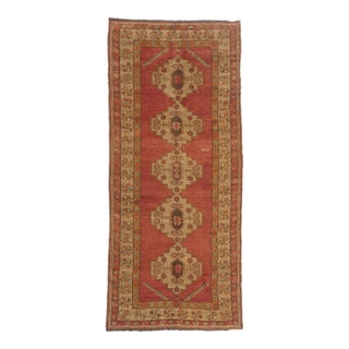 Vintage Turkish Oushak Rug, 05'04 X 12'03 For Sale