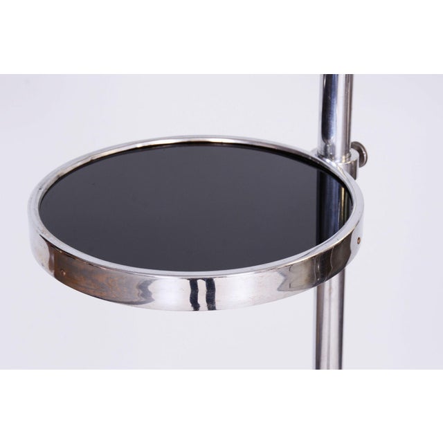 Bauhaus Bauhaus Floor Lamp in Steel and Milk Glass, Czechia, 1930s For Sale - Image 3 of 8