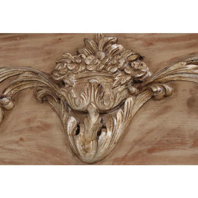 1980s Ethan Allen Large Italian Carved Pier Mirror For Sale - Image 5 of 18