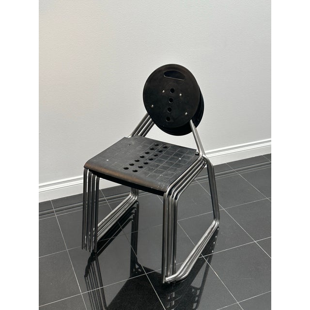 Brutalist 1980s “Charlie” Dining Chair by Carlo Bimbi & Nilo Gioacchini for Segis, Italy For Sale - Image 3 of 6
