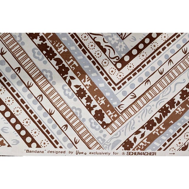 1970s Vintage 1970's Schumacher X Vera Neumann "Bandana" Cotton Fabric- 3.75 Yds For Sale - Image 5 of 8