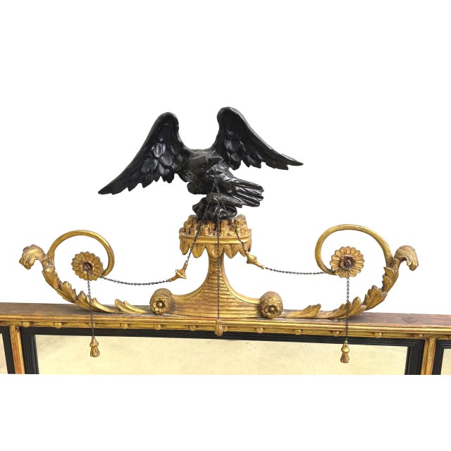 Hollywood Regency Regency Rectangular Giltwood Overmantle Mirror, 1820 For Sale - Image 3 of 13