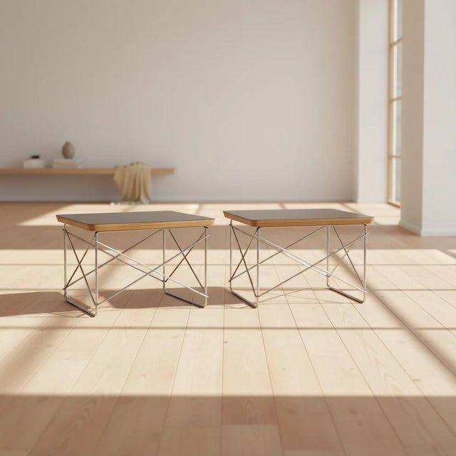 Mid-Century Modern Eames Wire Base Low Table For Sale - Image 3 of 7