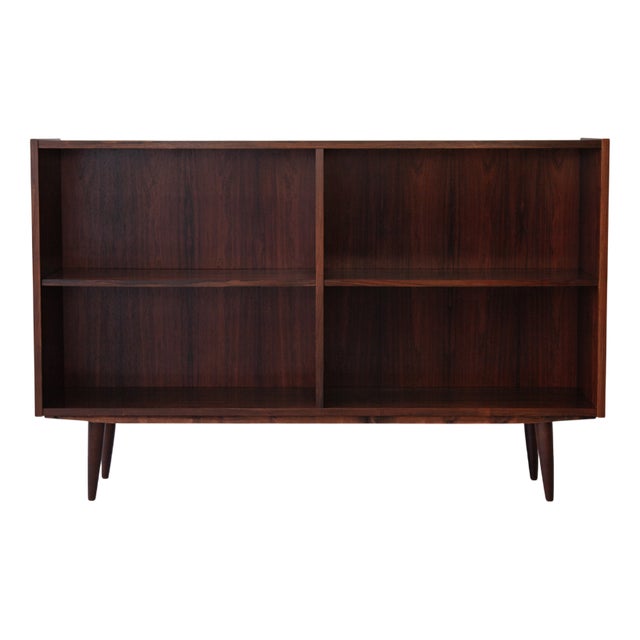 Mid-Century Danish Low Rosewood Bookcase, 1960s For Sale