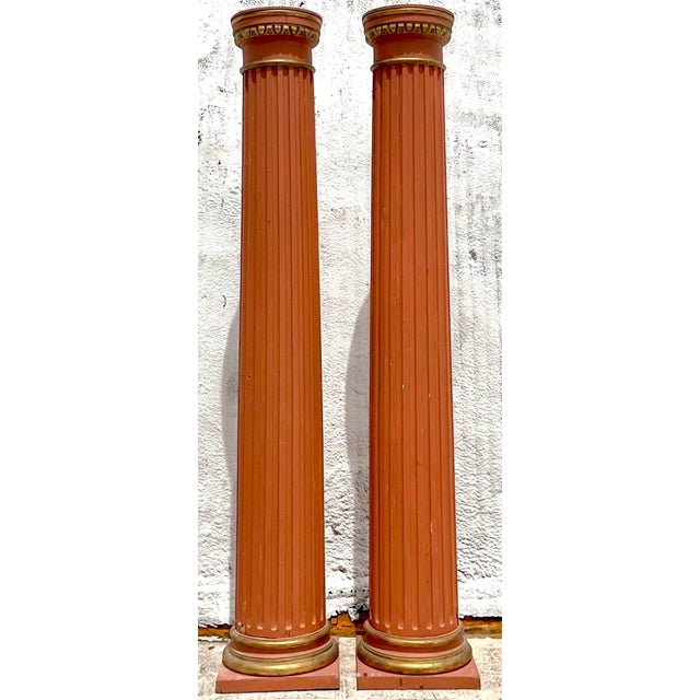 Vintage 18th Century Boho Italian Fluted Columns - a Pair For Sale - Image 12 of 12