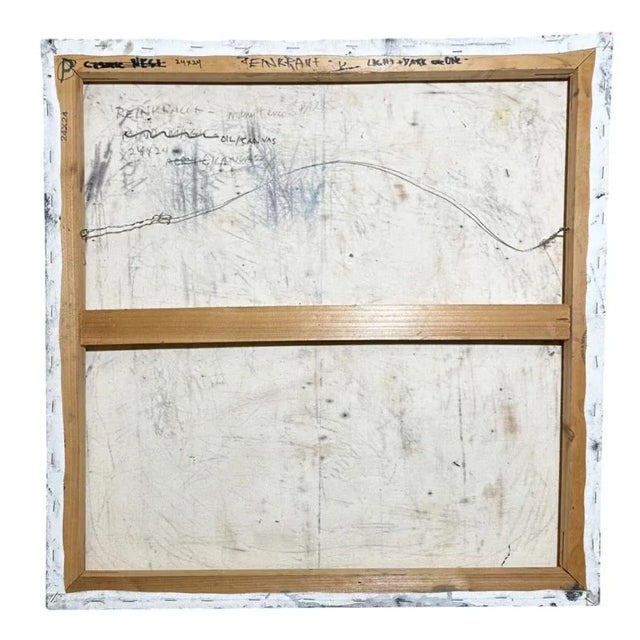 Contemporary Ellen Reinkraut “Light and Dark R1” Contemporary Abstract Expressionist Painting on Canvas, Gallery Wrapped For Sale - Image 3 of 6