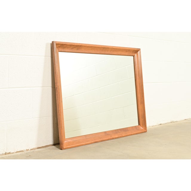 Ethan Allen Early American Carved Solid Maple Framed Mirror For Sale - Image 10 of 10