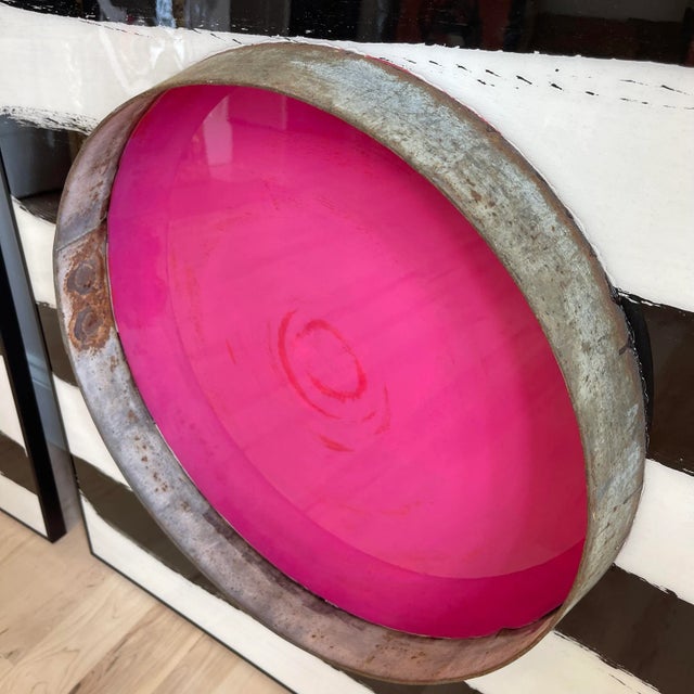 Pink Pop! Acrylic Painting on Board For Sale - Image 4 of 11