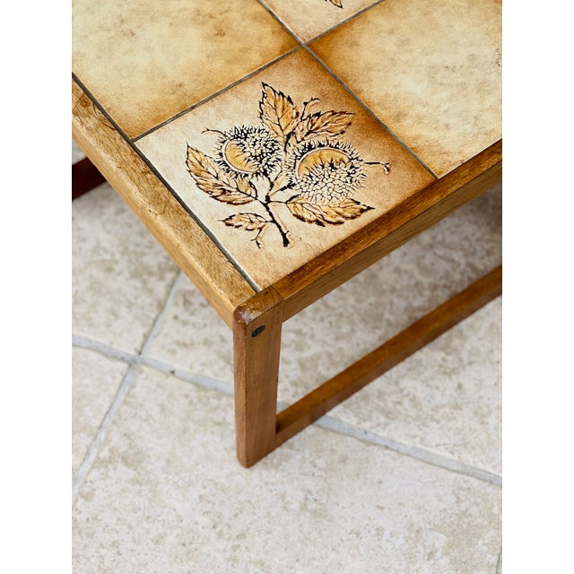 Vintage Nesting Tables in Teak and Earthenware, 1960s, Set of 3 For Sale - Image 13 of 16