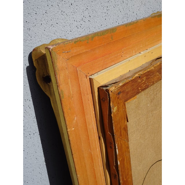Large 43.5"x31 Vintage French Country Gold Ornate Picture Frame For Sale - Image 11 of 12