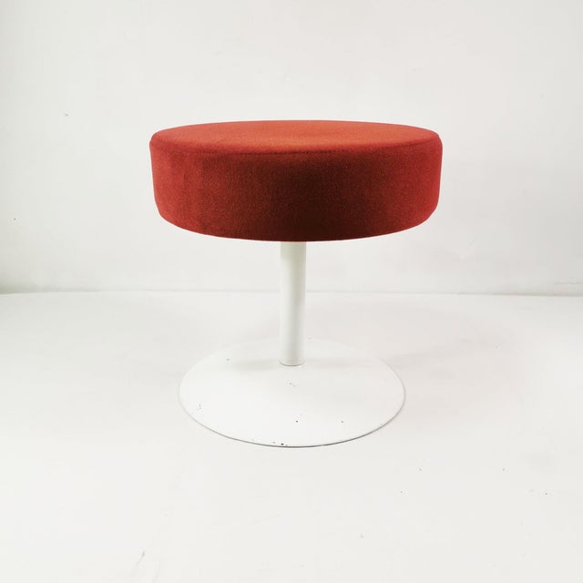 1970s Vintage Space Age Stool in Fabric and Metal, 1970s For Sale - Image 5 of 10