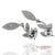 18k 750 Solid White Gold Marquise Shape Natural Diamond Leaf Drop Earrings, A Pair For Sale - Image 4 of 9