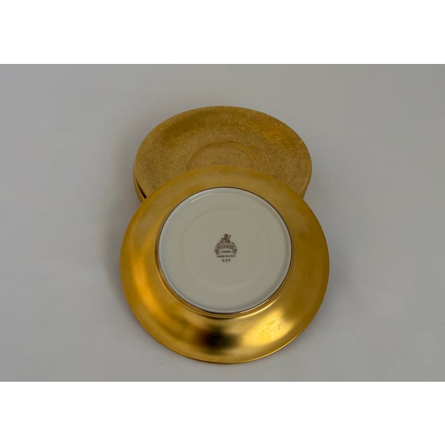 Early 20th Century Pickard Gold Porcelain Tea Service Combined With Rean-Signed Creamer and Sugar - 10 PCS For Sale - Image 5 of 12