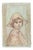 Vintage Hibble Portrait of Girl With Hat Lithograph For Sale