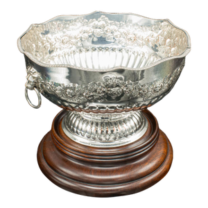 Antique Presentation Bowl, English, Silver Plate, Ice Bucket, Cooler, Edwardian