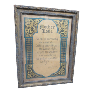 Art Deco Art Print of Poem of Mother Love