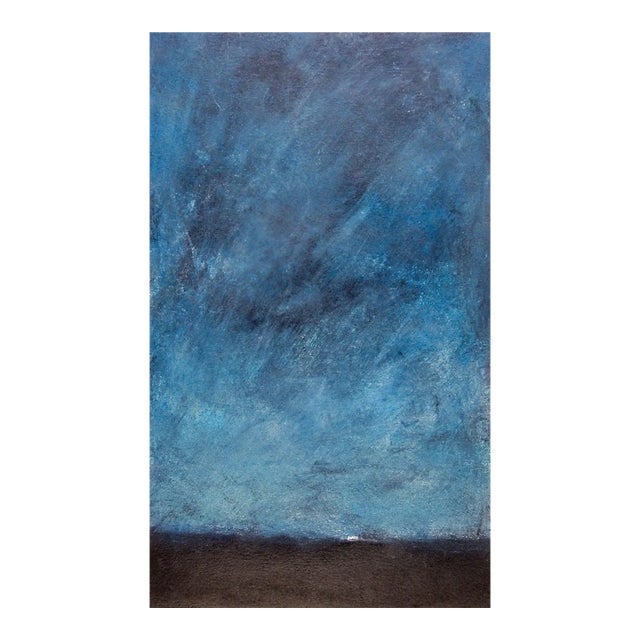 Contemporary Abstract Night Sky Horizon Monoprint For Sale