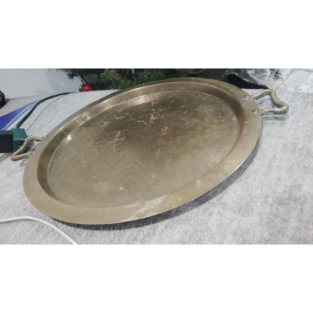 Brass Antique Imperial Russian Brass Samovar Tray — Moscow Factory, Ca. 1890–1905 For Sale - Image 8 of 10