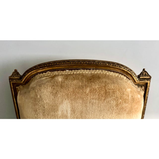 1920s Antique French Louis XVI Giltwood Armchair For Sale - Image 5 of 7