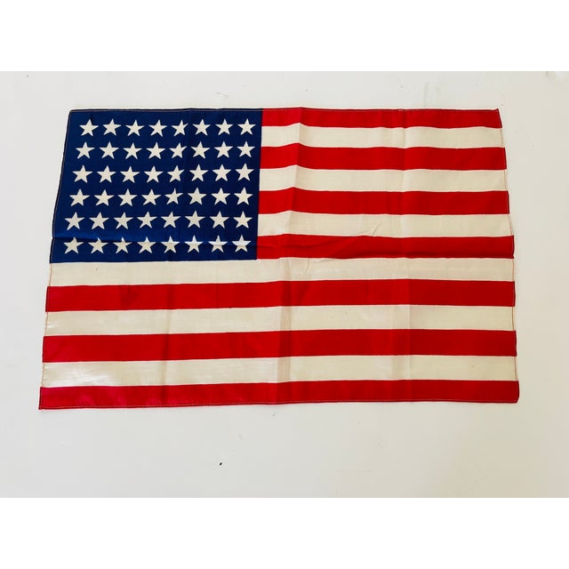 Antique American 48 Stars Small Flag For Sale - Image 4 of 5