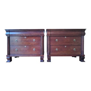A Pair of British Classics Daryn Nightstands With Drawers by Ethan Allen For Sale