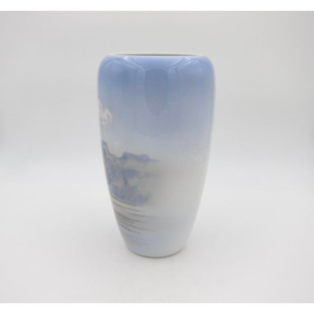 Royal Copenhagen 1963 Royal Copenhagen Hand-Painted Porcelain Vase, Denmark For Sale - Image 4 of 6