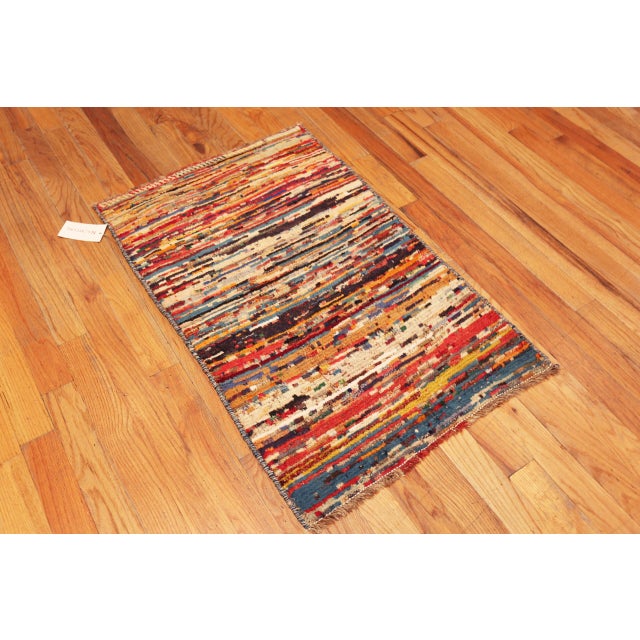 Charming Vintage Persian Gabbeh Rug, Country of Origin: Persia, Circa Date: 1980