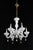This six-arm Murano style glass chandelier is made from hand-blown opaque white glass with gold leaf inclusions. The...