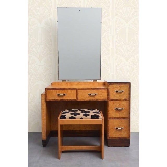 Wood Art Deco Dressing Table, 1940 For Sale - Image 7 of 18