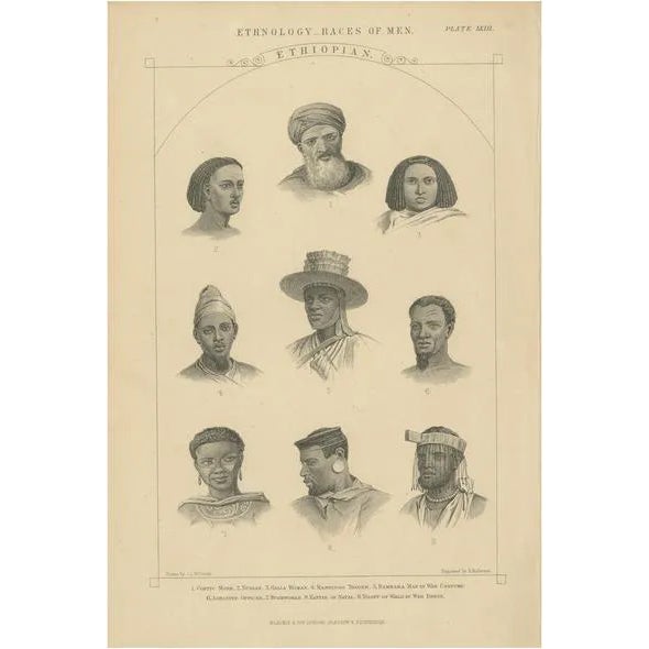 Blackie & Son, People of Ethiopia, 1875, Paper For Sale