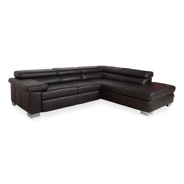 Modern Courage Corner Sofa in Brown Leather from Ewald Schillig For Sale - Image 3 of 18