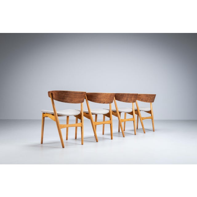 Helge Sibast No. 7 Dining Chairs by Helge Sibast for Sibast, 1950s, Set of 4 For Sale - Image 4 of 15