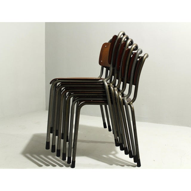 Model 106 Chairs by W. H. Gispen for Delft, 1950s, Set of 6 For Sale - Image 9 of 18