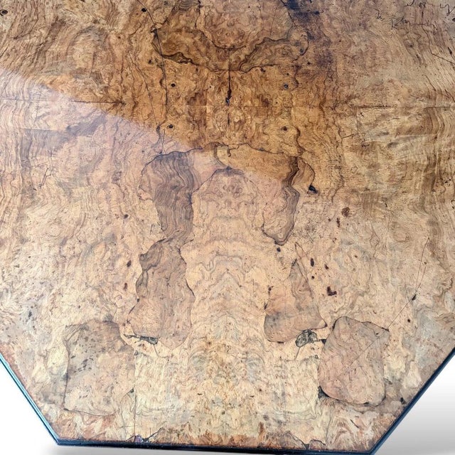 Antique Victorian Octagonal Burr Walnut Dining Table For Sale - Image 9 of 10